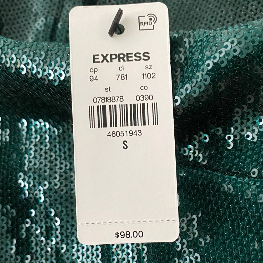 Express Green Sequin Dress
